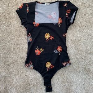 FP Black floral one piece
